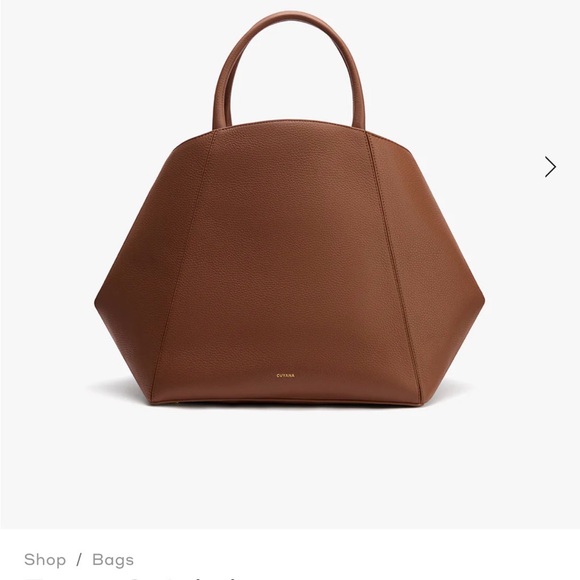 Cuyana Handbags - Cuyana Tan Leather forma Geometric Satchel